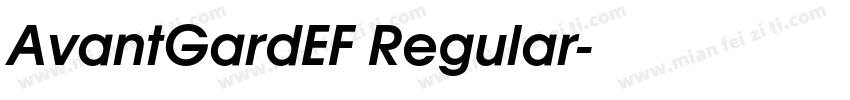 AvantGardEF Regular字体转换